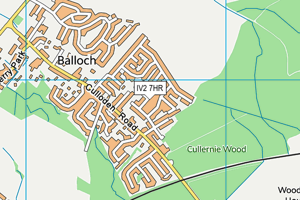 IV2 7HR map - OS VectorMap District (Ordnance Survey)