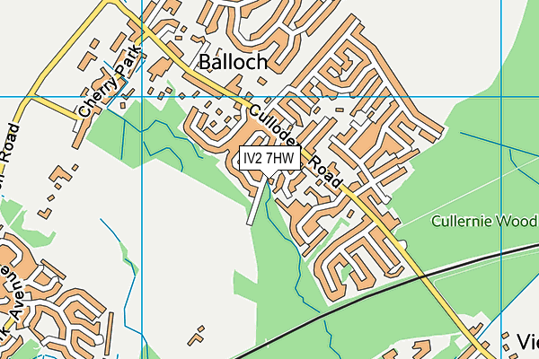 IV2 7HW map - OS VectorMap District (Ordnance Survey)