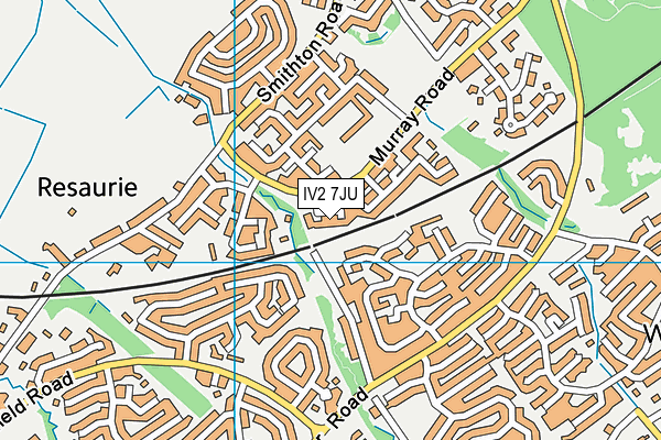 IV2 7JU map - OS VectorMap District (Ordnance Survey)