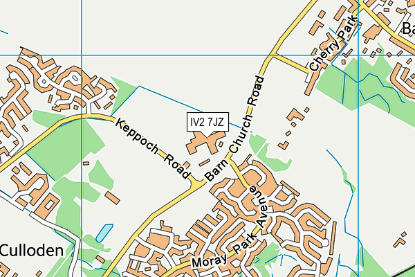 IV2 7JZ map - OS VectorMap District (Ordnance Survey)