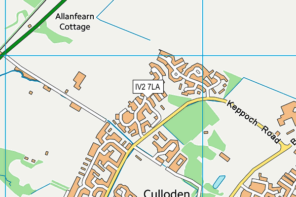 IV2 7LA map - OS VectorMap District (Ordnance Survey)