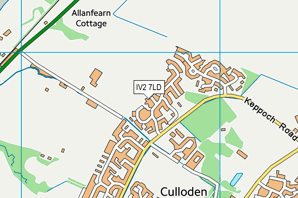 IV2 7LD map - OS VectorMap District (Ordnance Survey)