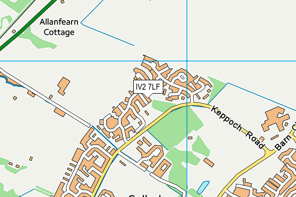 IV2 7LF map - OS VectorMap District (Ordnance Survey)