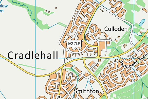 IV2 7LP map - OS VectorMap District (Ordnance Survey)