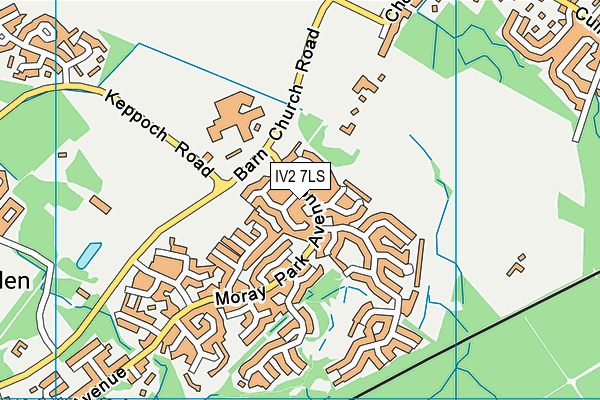 IV2 7LS map - OS VectorMap District (Ordnance Survey)