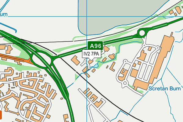 IV2 7PA map - OS VectorMap District (Ordnance Survey)