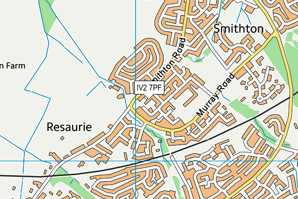 IV2 7PF map - OS VectorMap District (Ordnance Survey)