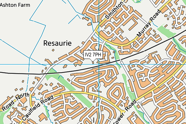 IV2 7PH map - OS VectorMap District (Ordnance Survey)