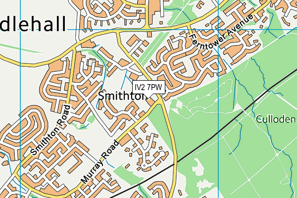 IV2 7PW map - OS VectorMap District (Ordnance Survey)