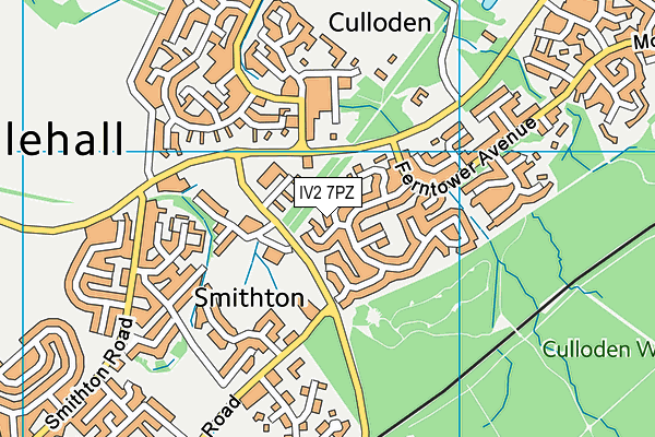 IV2 7PZ map - OS VectorMap District (Ordnance Survey)