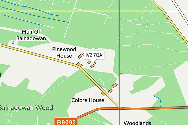 IV2 7QA map - OS VectorMap District (Ordnance Survey)