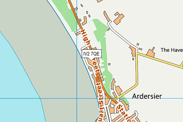 IV2 7QE map - OS VectorMap District (Ordnance Survey)