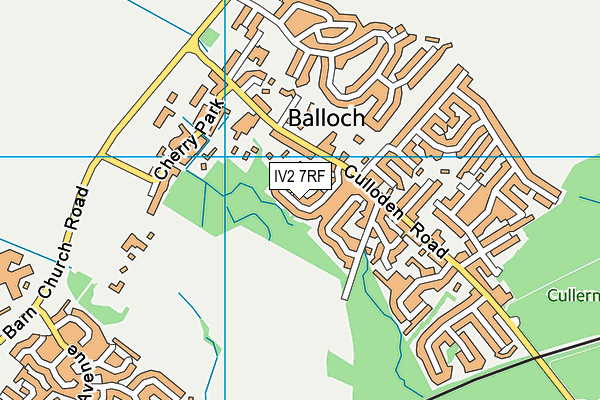 IV2 7RF map - OS VectorMap District (Ordnance Survey)