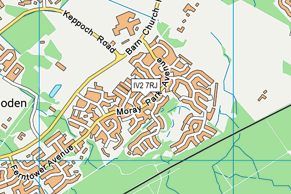 IV2 7RJ map - OS VectorMap District (Ordnance Survey)