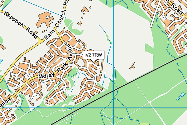 IV2 7RW map - OS VectorMap District (Ordnance Survey)