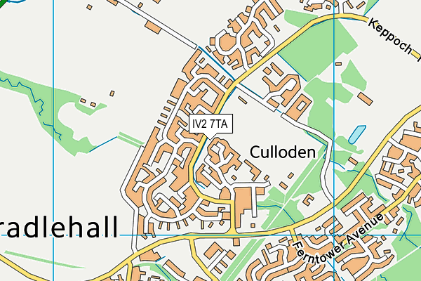 IV2 7TA map - OS VectorMap District (Ordnance Survey)