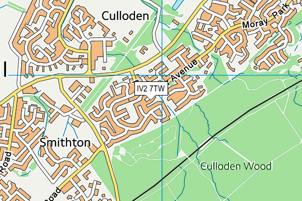 IV2 7TW map - OS VectorMap District (Ordnance Survey)