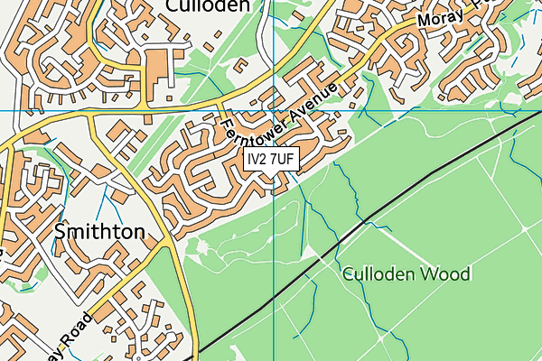 IV2 7UF map - OS VectorMap District (Ordnance Survey)