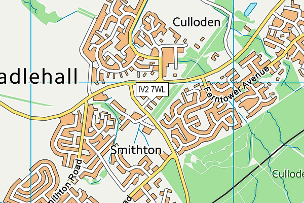 IV2 7WL map - OS VectorMap District (Ordnance Survey)