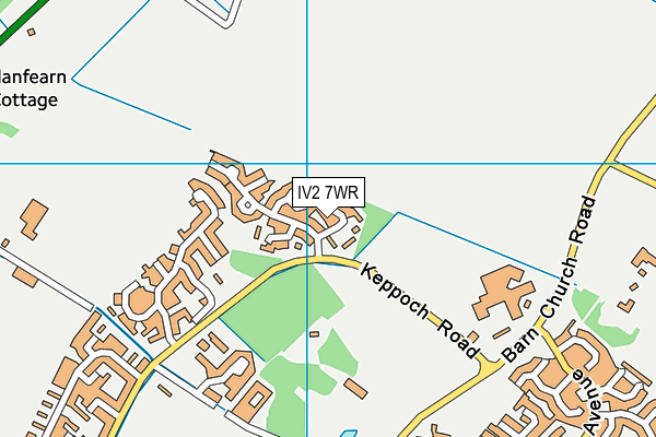 IV2 7WR map - OS VectorMap District (Ordnance Survey)