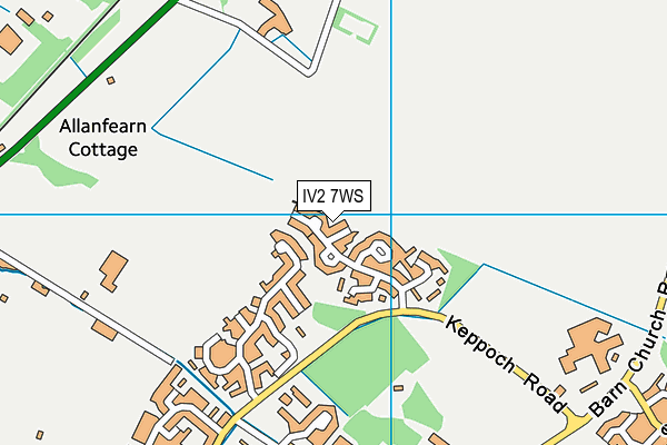 IV2 7WS map - OS VectorMap District (Ordnance Survey)