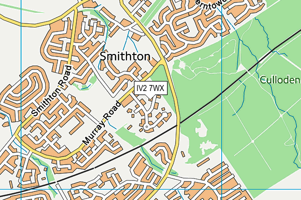 IV2 7WX map - OS VectorMap District (Ordnance Survey)