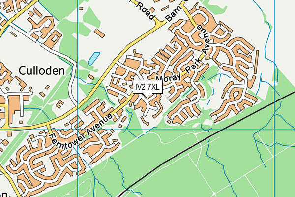 IV2 7XL map - OS VectorMap District (Ordnance Survey)
