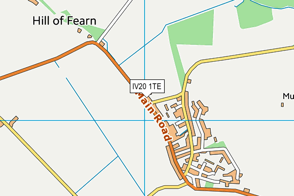 IV20 1TE map - OS VectorMap District (Ordnance Survey)
