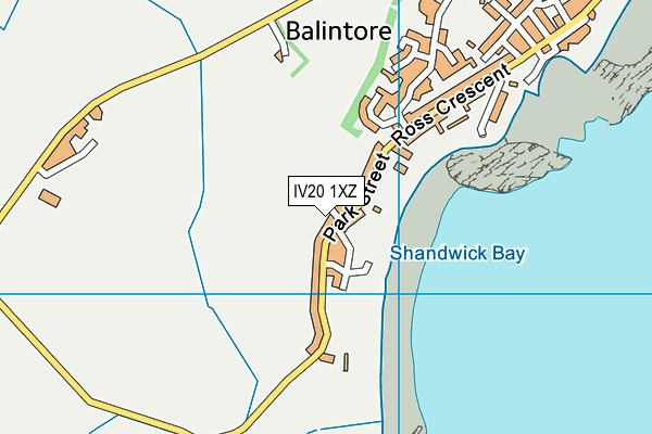 IV20 1XZ map - OS VectorMap District (Ordnance Survey)