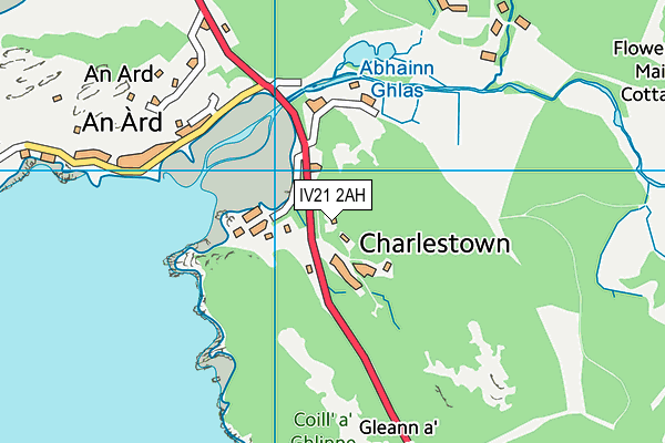 IV21 2AH map - OS VectorMap District (Ordnance Survey)