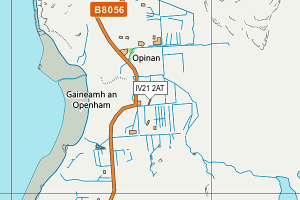 IV21 2AT map - OS VectorMap District (Ordnance Survey)