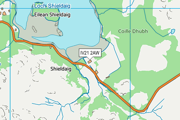 IV21 2AW map - OS VectorMap District (Ordnance Survey)