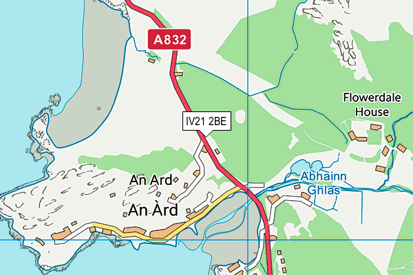 IV21 2BE map - OS VectorMap District (Ordnance Survey)