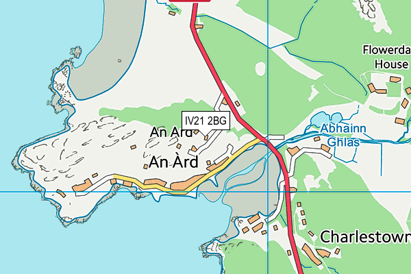 IV21 2BG map - OS VectorMap District (Ordnance Survey)