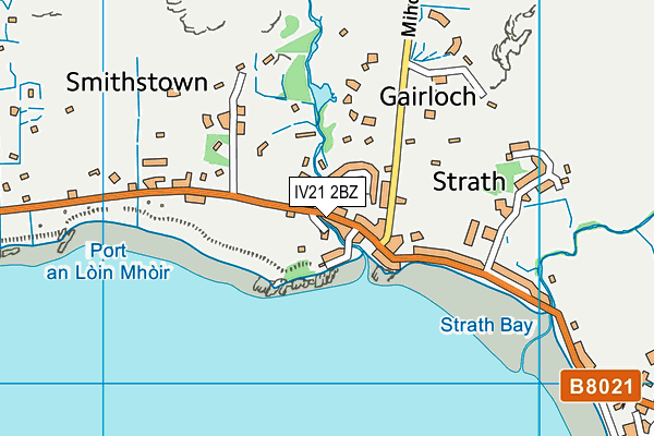 IV21 2BZ map - OS VectorMap District (Ordnance Survey)