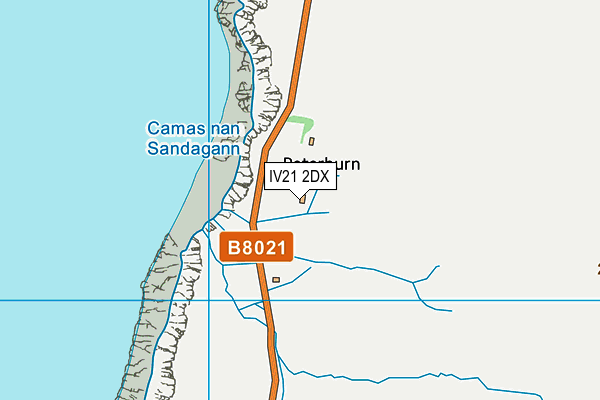 IV21 2DX map - OS VectorMap District (Ordnance Survey)