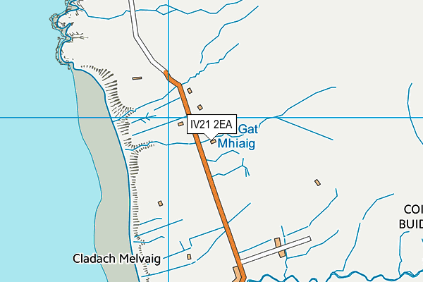 IV21 2EA map - OS VectorMap District (Ordnance Survey)