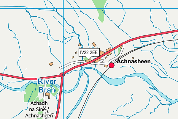 IV22 2EE map - OS VectorMap District (Ordnance Survey)