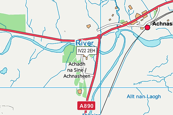 IV22 2EH map - OS VectorMap District (Ordnance Survey)