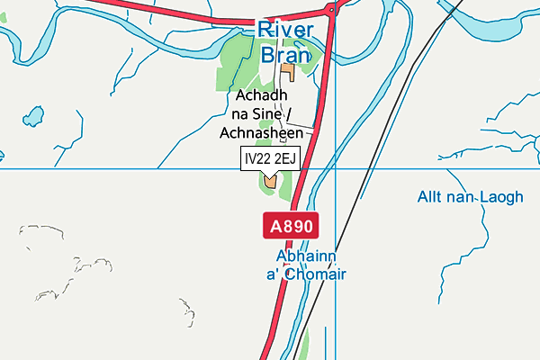 IV22 2EJ map - OS VectorMap District (Ordnance Survey)