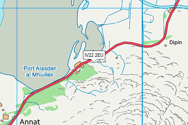 IV22 2EU map - OS VectorMap District (Ordnance Survey)