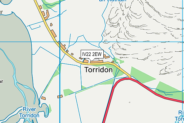 IV22 2EW map - OS VectorMap District (Ordnance Survey)