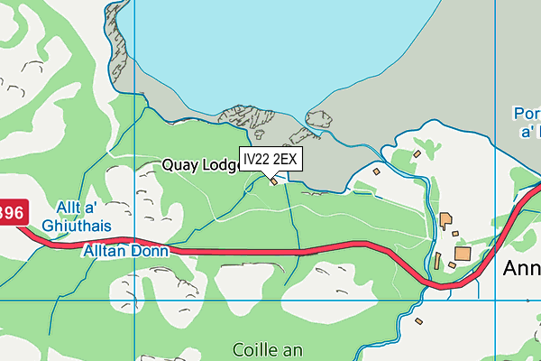 IV22 2EX map - OS VectorMap District (Ordnance Survey)