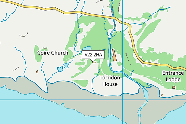 IV22 2HA map - OS VectorMap District (Ordnance Survey)