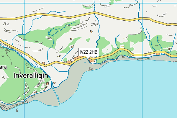 IV22 2HB map - OS VectorMap District (Ordnance Survey)