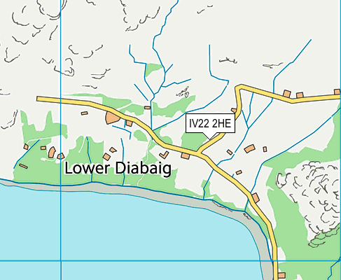 IV22 2HE map - OS VectorMap District (Ordnance Survey)