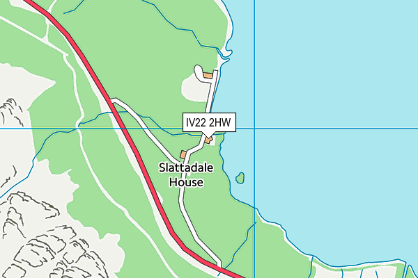 IV22 2HW map - OS VectorMap District (Ordnance Survey)