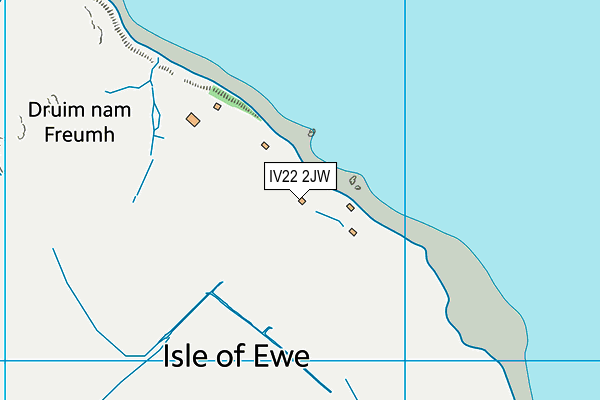 IV22 2JW map - OS VectorMap District (Ordnance Survey)