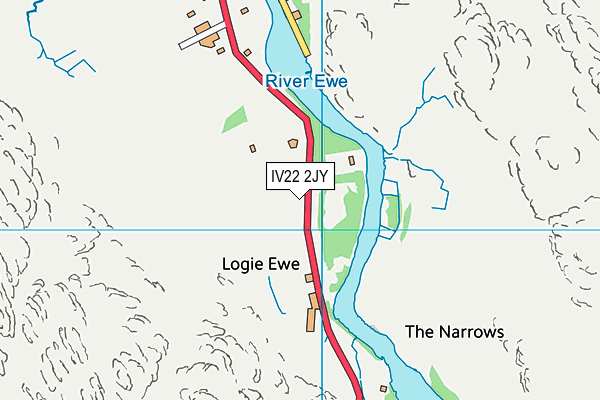 IV22 2JY map - OS VectorMap District (Ordnance Survey)