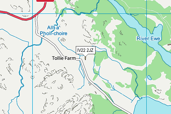 IV22 2JZ map - OS VectorMap District (Ordnance Survey)